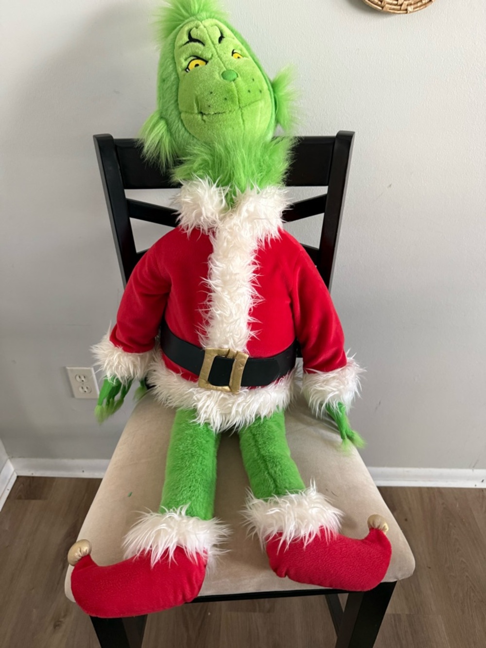 Universal Studios Grinch Jumbo Plush 38"Dr. Seuss Christmas READ missing hat
